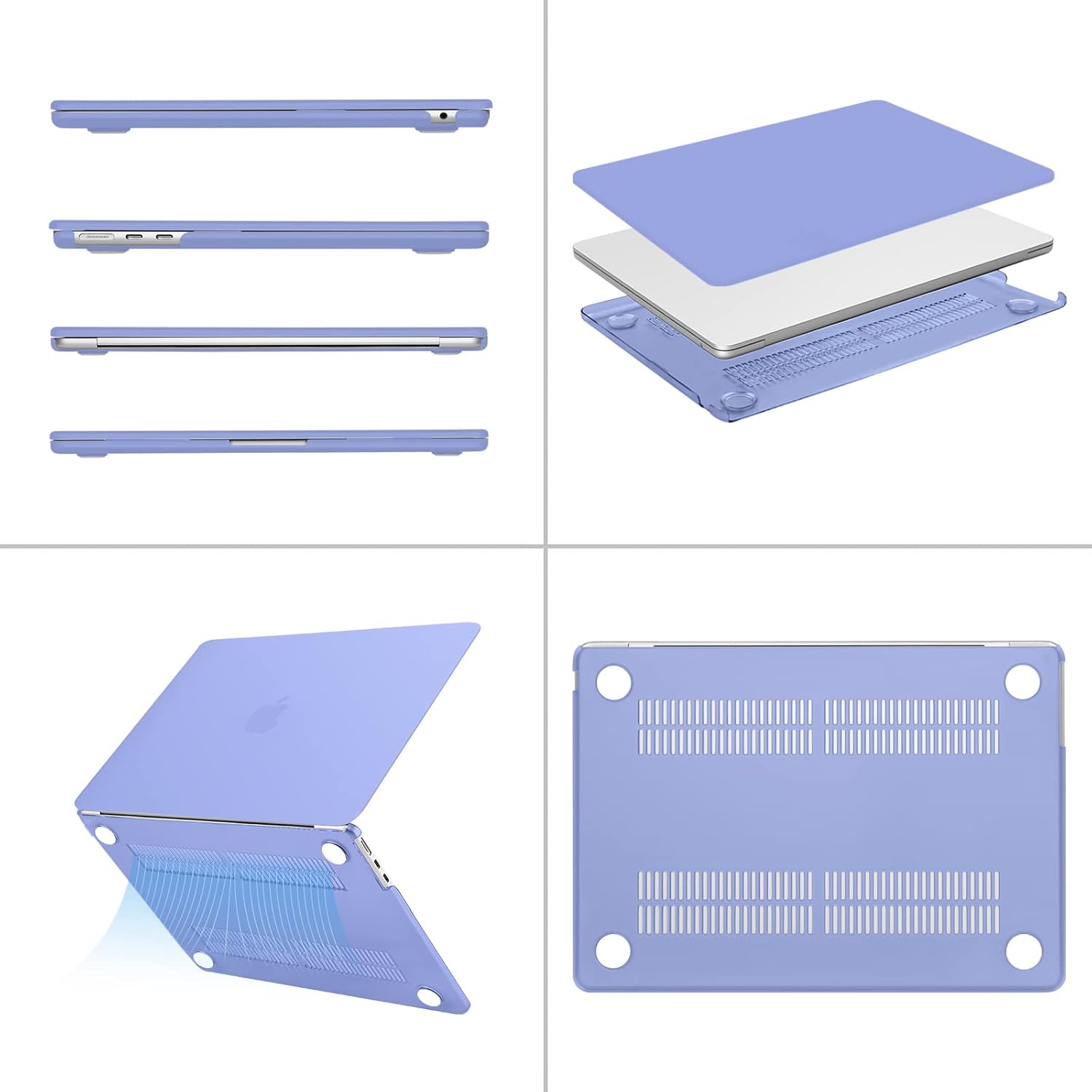 Alt View 1. mosiso - Laptop Case for MacBook Air 13 inch Case M5 A3449 M4 A3240 M3 A3113 M2 A2681 2022-2026 - Slate Blue.