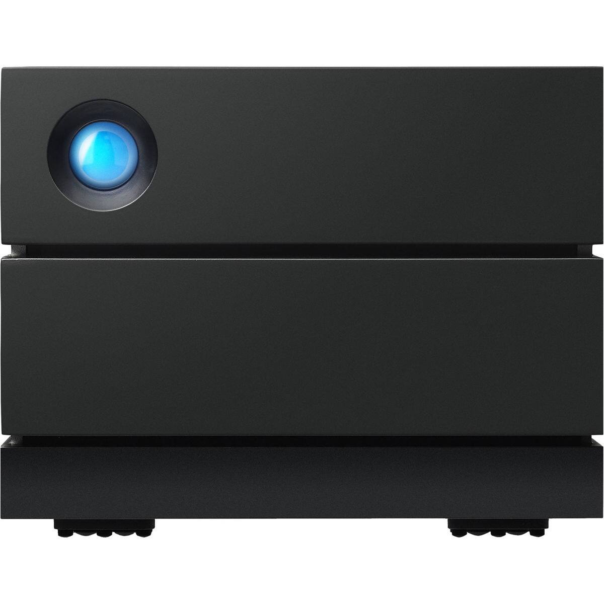 Alt View 1. LaCie - LaCie 2big 40TB 2-Bay USB 3.1 Type-C Professional RAID Drive, 2x 20TB IronWolf Pro SATA 3.5" HDDs - Black.
