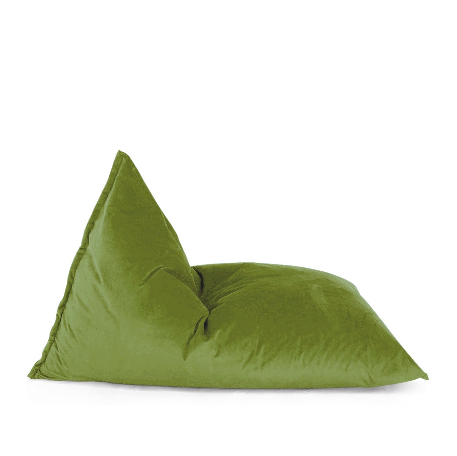 Lotus Lounge Chair - Large Ecogami Velvet Bean Bag Cover - 59" x 43.25" - Green