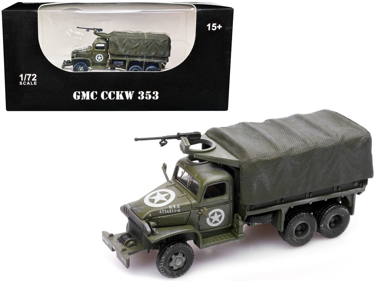 "GMC CCKW 353 Truck With Mounted Gun Olive Drab ""4734511-S"" US Army World War II 1/72 Diecast Model by Legion" price history on PriceWatchPro