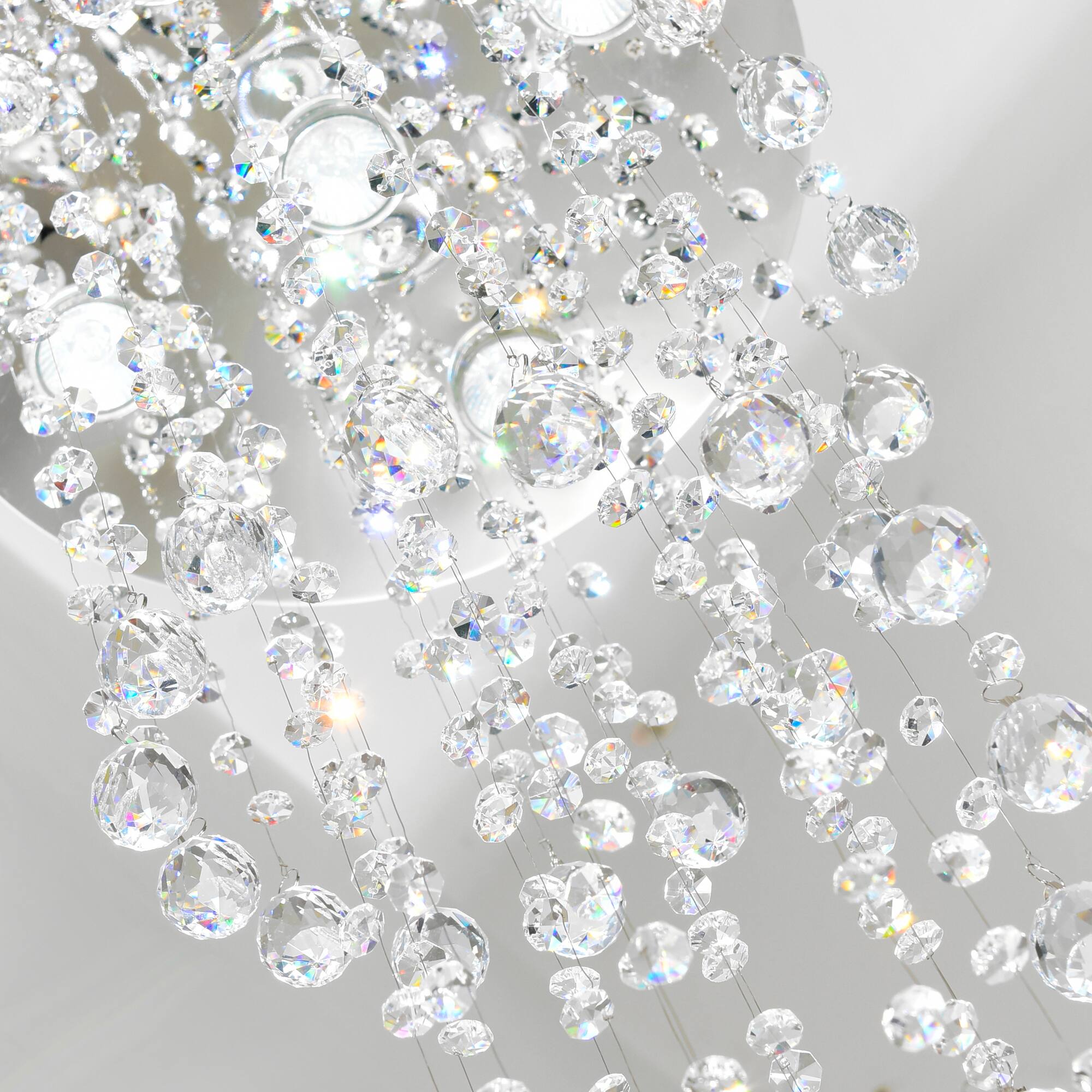 Alt View 1. CWI Lighting - Spiral 5 Light Flush Mount With Chrome Finish - Chrome.