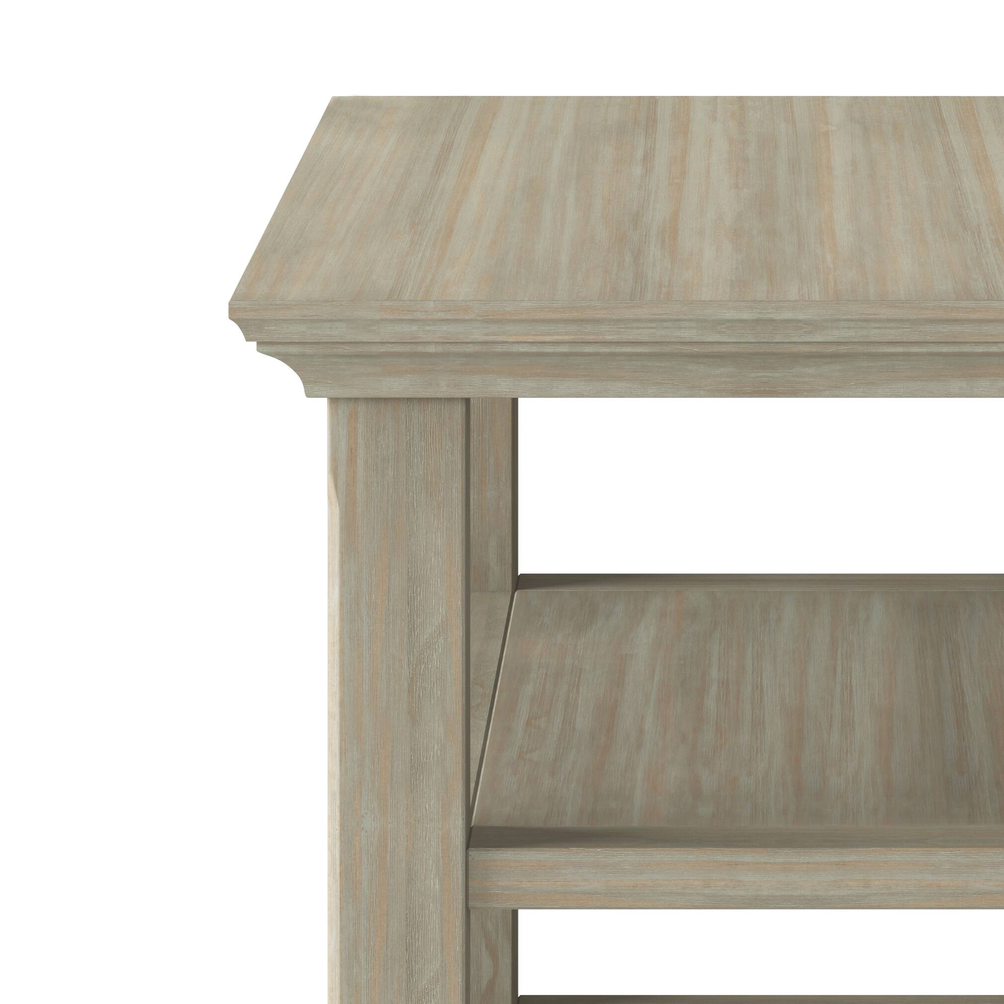 Left. Simpli Home - Acadian SOLID WOOD 14 inch Wide Rectangle Transitional Narrow Side Table in Distressed Grey - Distressed Grey.
