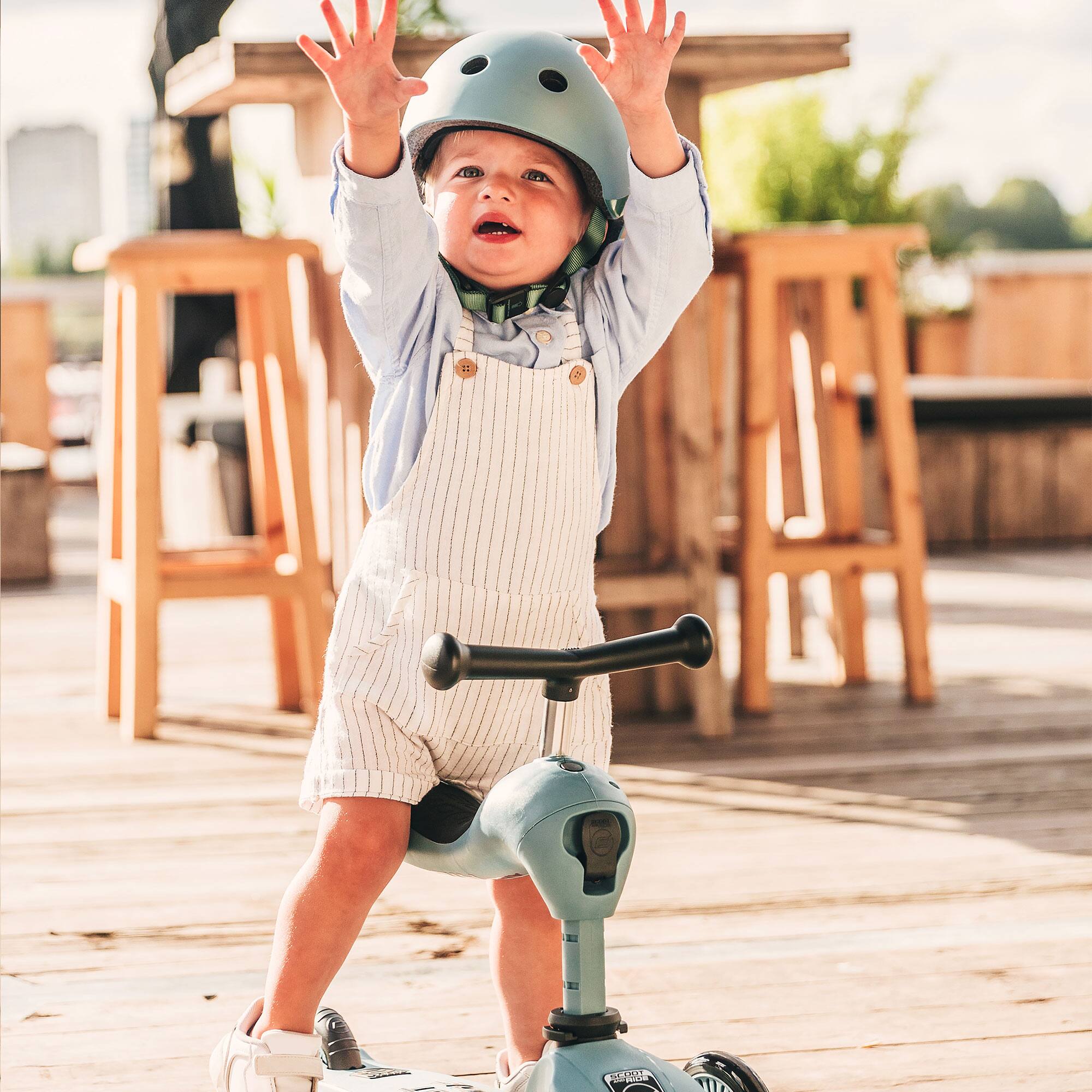 Alt View 4. Scoot & Ride - Scoot & Ride 2-in-1 Ride-On & Stand Kids Scooter, Ages 1-5, Highwaykick 1, Steel - Steel.