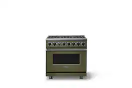 Viking - 36 in. Wide 6 Burner Dual Fuel Sealed Burner Range - Martini