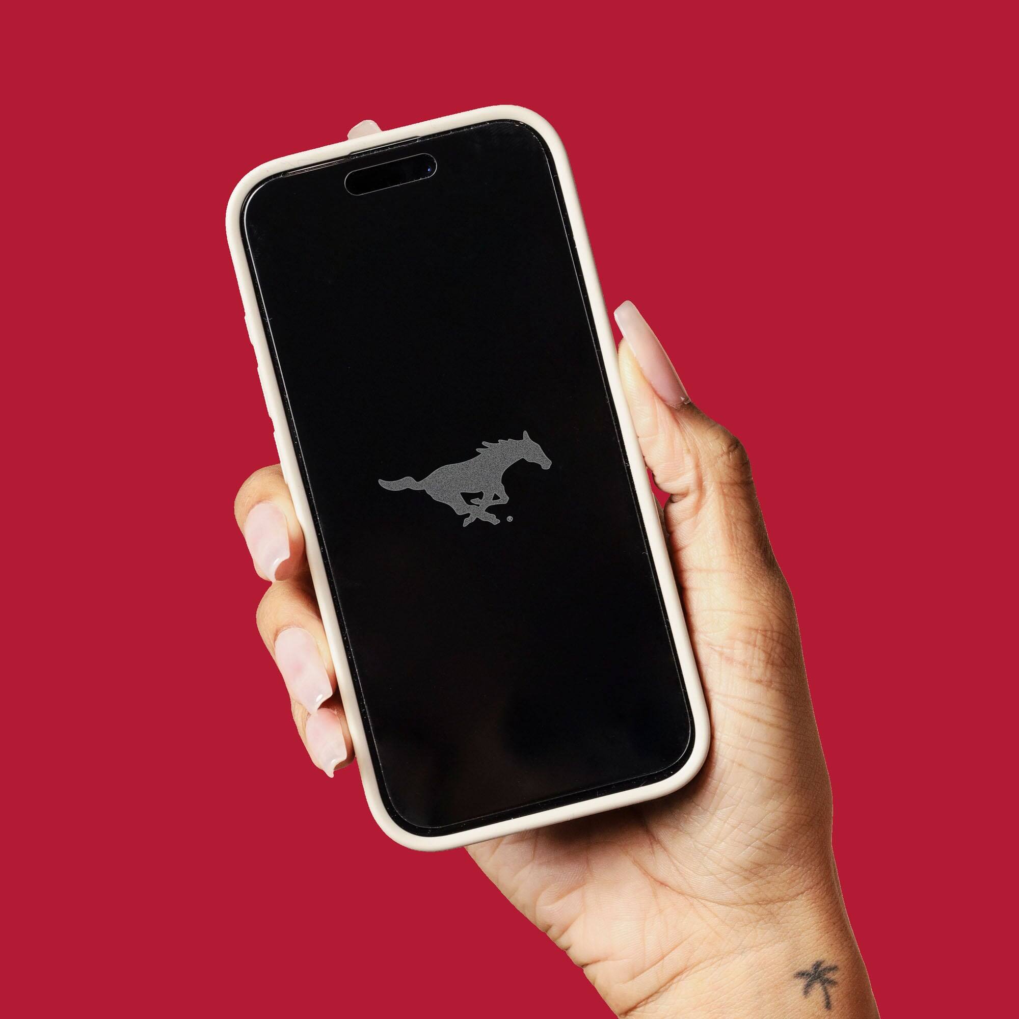 Alt View 3. Screen Skinz - SMU Mustangs Clear iPhone Screen Protector - 14 Pro Max - Multicolor.