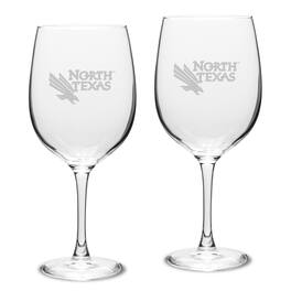 Jardine - North Texas Mean Green 19oz. 2-Piece Traditional Robusto Red Wine Table Glass Set - Multicolor