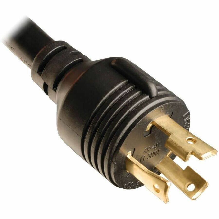 Alt View 2. Tripp Lite - Tripp Lite by Eaton PDU 5.8kW Single-Phase 200-240V Basic PDU 4 C19 Outlets NEMA L6-30P Input 12 ft. (3.66 m) Cord 1U - Black.