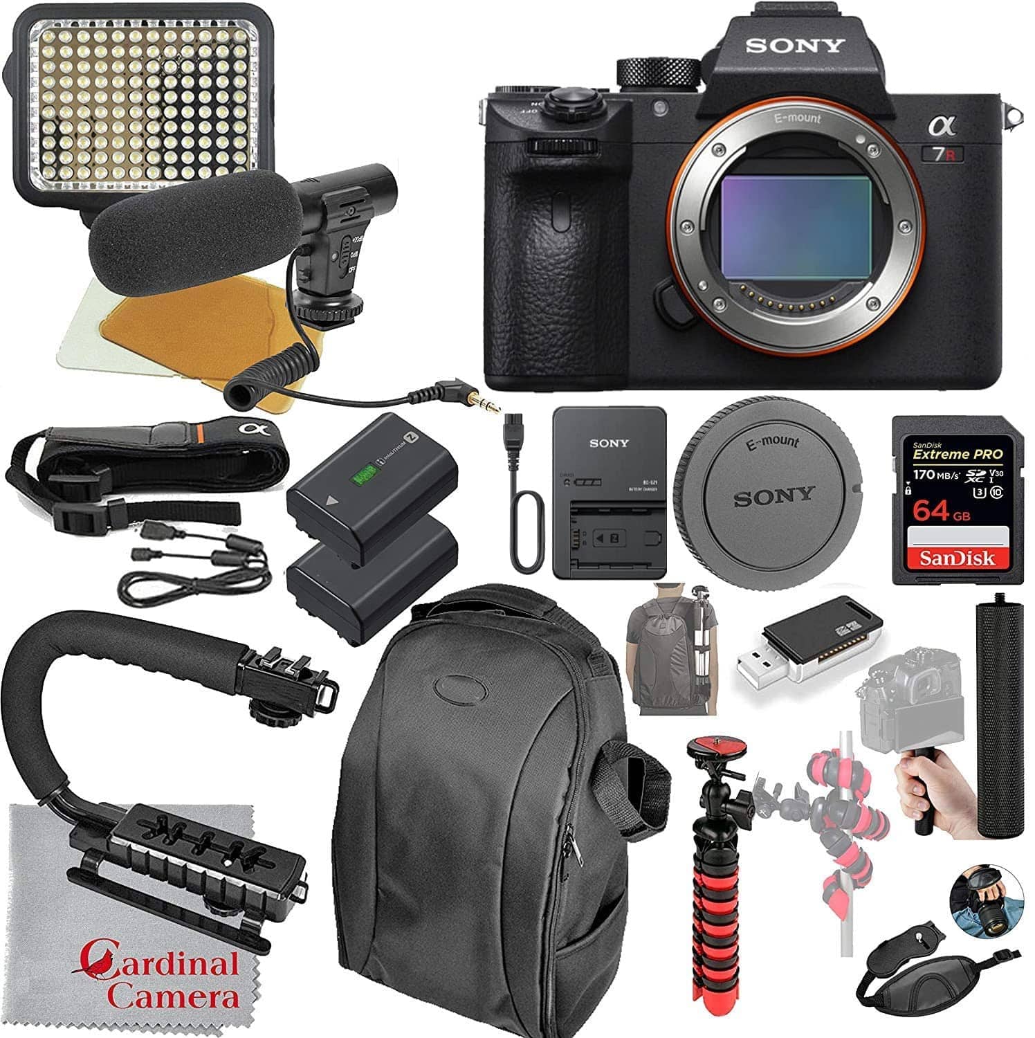 Sony - Alpha a7RIVA (New Model) Mirrorless Digital Camera (No Lens) Video Bundle + LED Video Light + Microphone - Black price history on PriceWatchPro