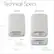 Technical Specs
ROUTER
- Height: 8.3 in.
- Width: 6.6 in.
- Sync
- Internet
- 3 Gigabit Ethernet ports
SATELLITES
- Sync
- 2 Gigabit Ethernet ports