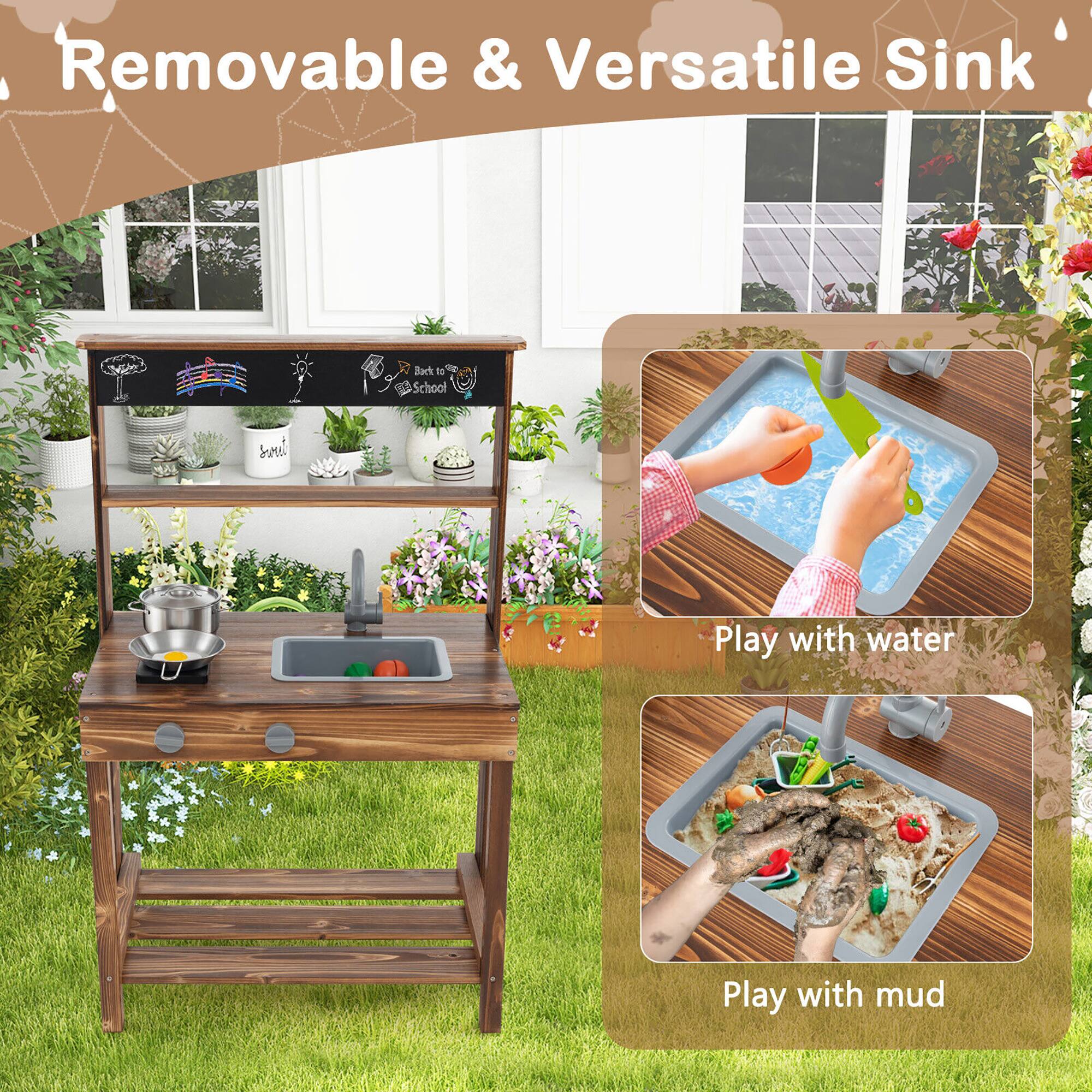 Removable & Versatile Sink

Play with water

Play with mud