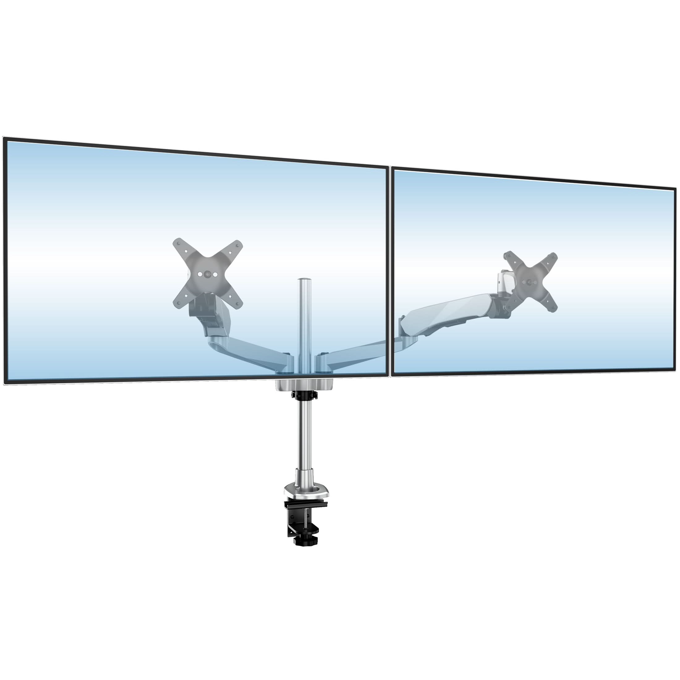 Alt View 8. Mount-It! - CLiX Series Extra Tall Articulating Single Monitor Desk Mount – Full Motion Arm for 13"-32" Screens, Silver - Silver.