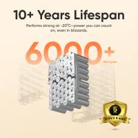 10+ Years Lifespan  
Performs strong at -20°C—power you can count on, even in blizzards.  
6000+ Life Cycles  
5 COVERAGE