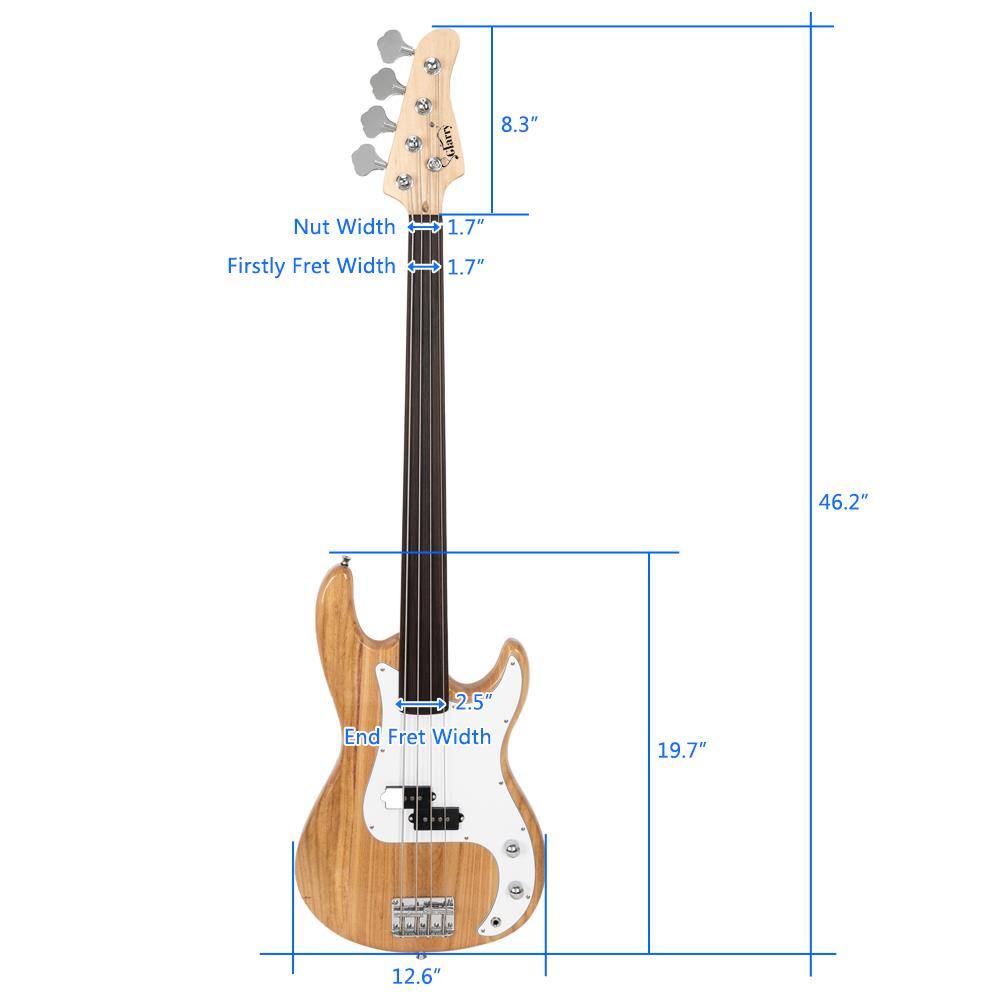 Malam 8.3" Nut Width 1.7" Firstly Fret Width 1.7" 46.2" 2.5" End Fret Width 19.7" 12.6"