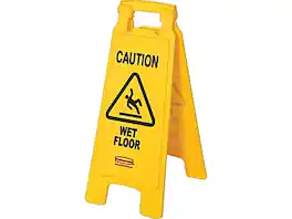 RubberMaid - Wet Floor Sign, 25"H x 11"W, Yellow (FG611277YEL) - Yellow/Black
