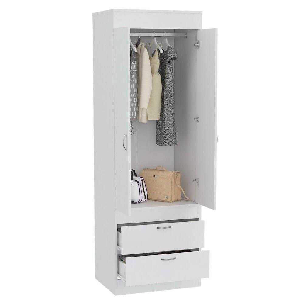 Alt View 1. TuHome - Lisboa Armoire White MDF - White.
