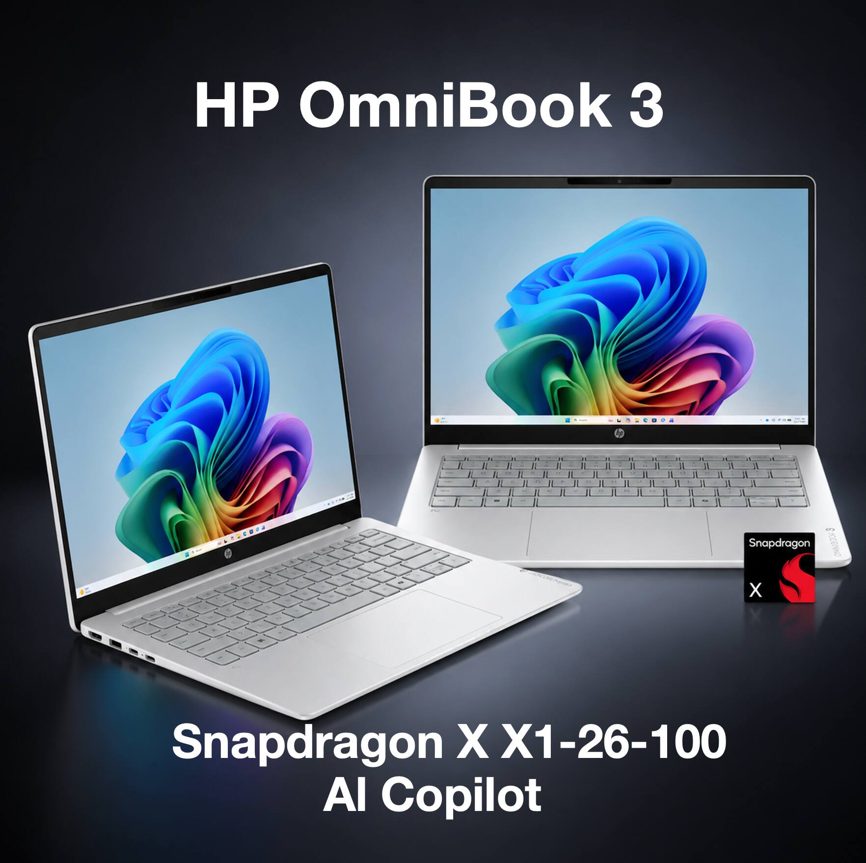 HP OmniBook 3  
Snapdragon X X1-26-100 AI Copilot