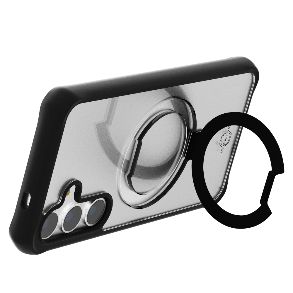 Alt View 2. Itskins - Hybrid_R Stand MagSafe Case for Samsung Galaxy S24 Plus - Black.