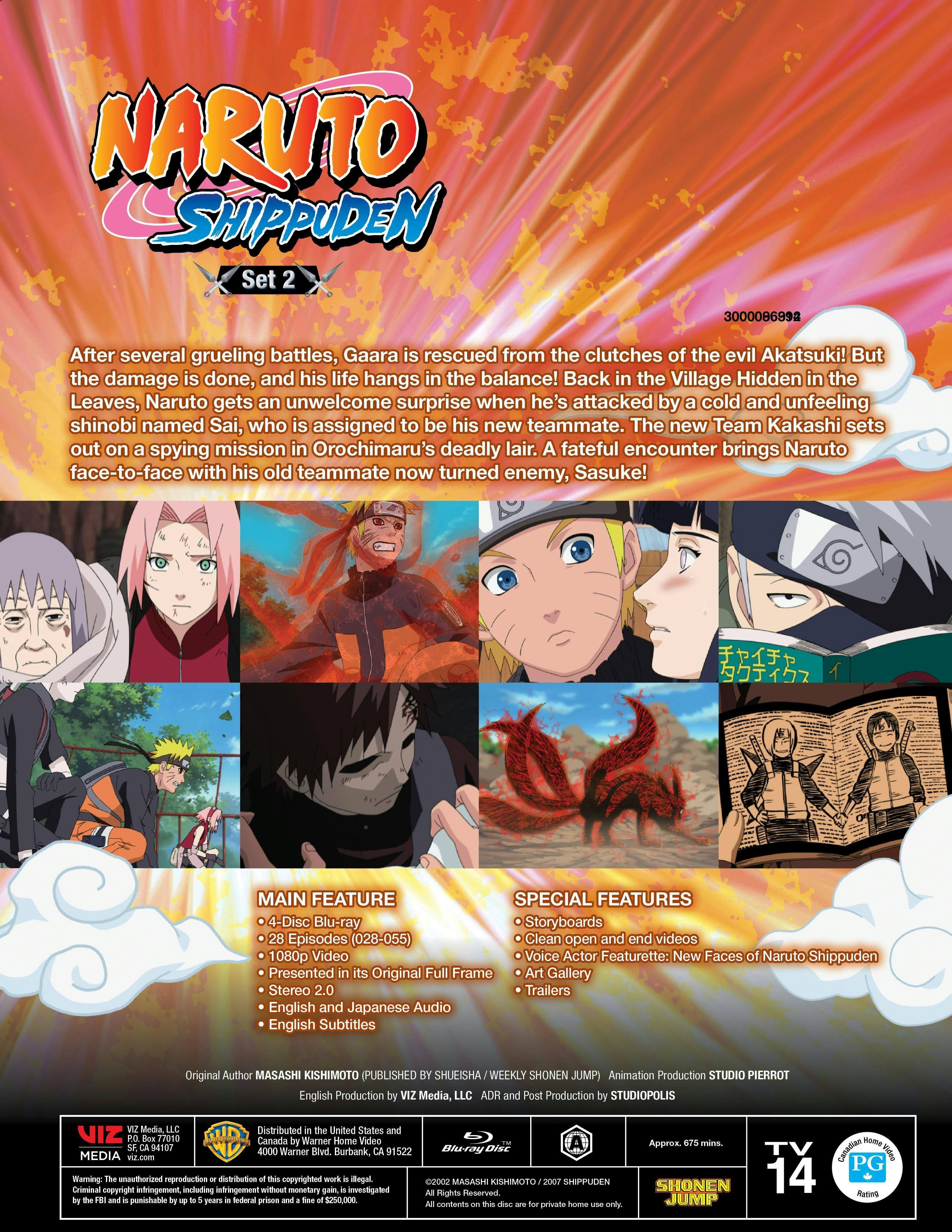 Back. Naruto - Shippuden: Set 2 (Box Set) [Blu-ray].