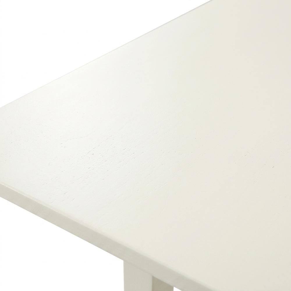 Back. FurniFact - Wood Drop-Leaf Dining Table & Chairs 3-Piece Set - Linen White.