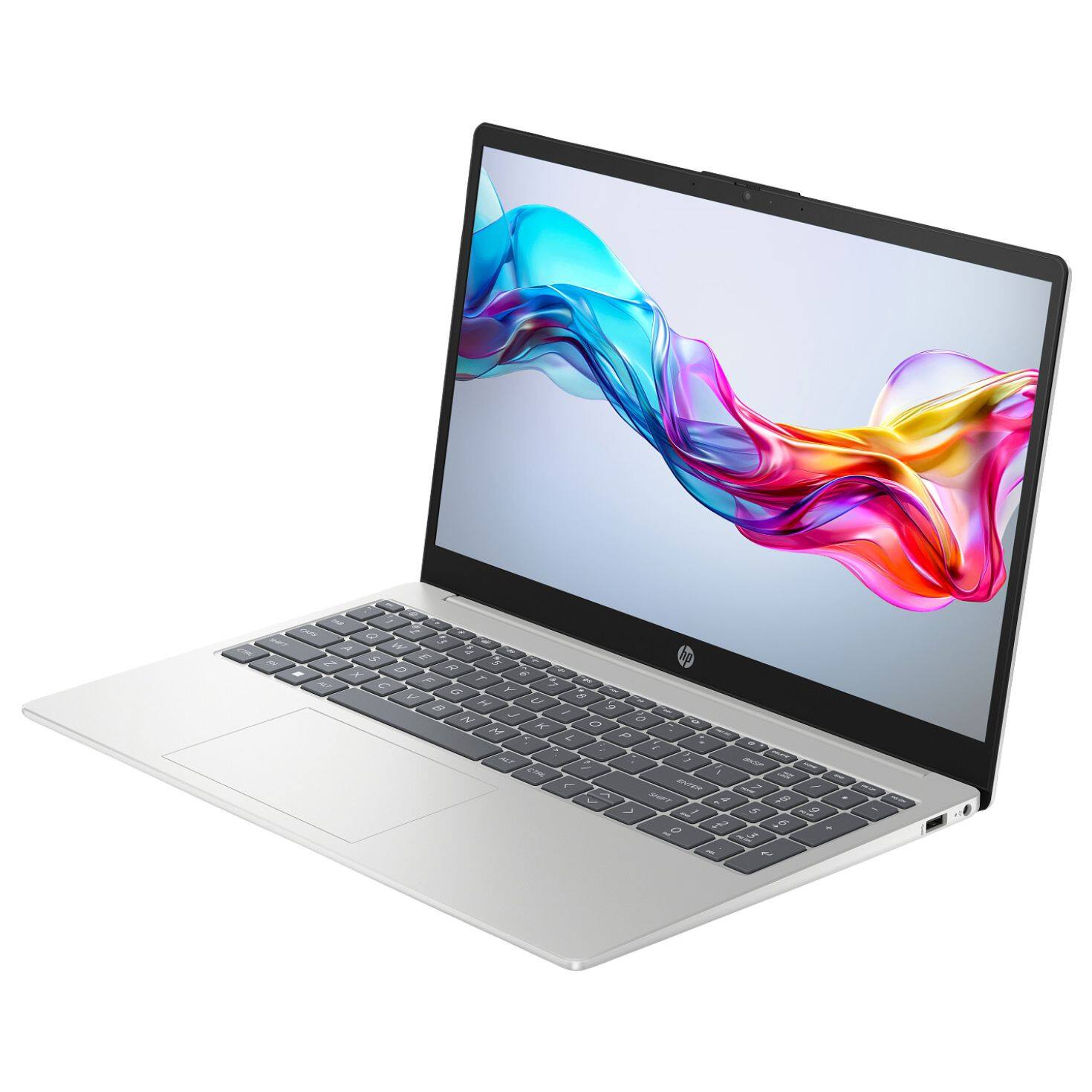 Alt View 1. HP - 15-fd1007ca 15.6" FHD Intel Core 5 120U 1.4 GHz up to 5.0 GHz 16GB DDR4 512GB SSD Windows 11 Home Laptop - Silver.