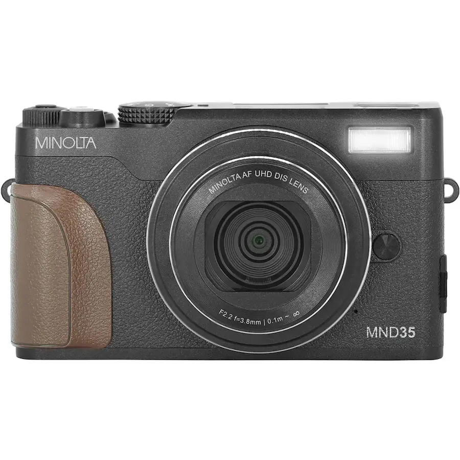Static Detection Mic Minolta MND35 64MP 4K Ultra HD Wi Fi Digital Camera, Black - Best Buy