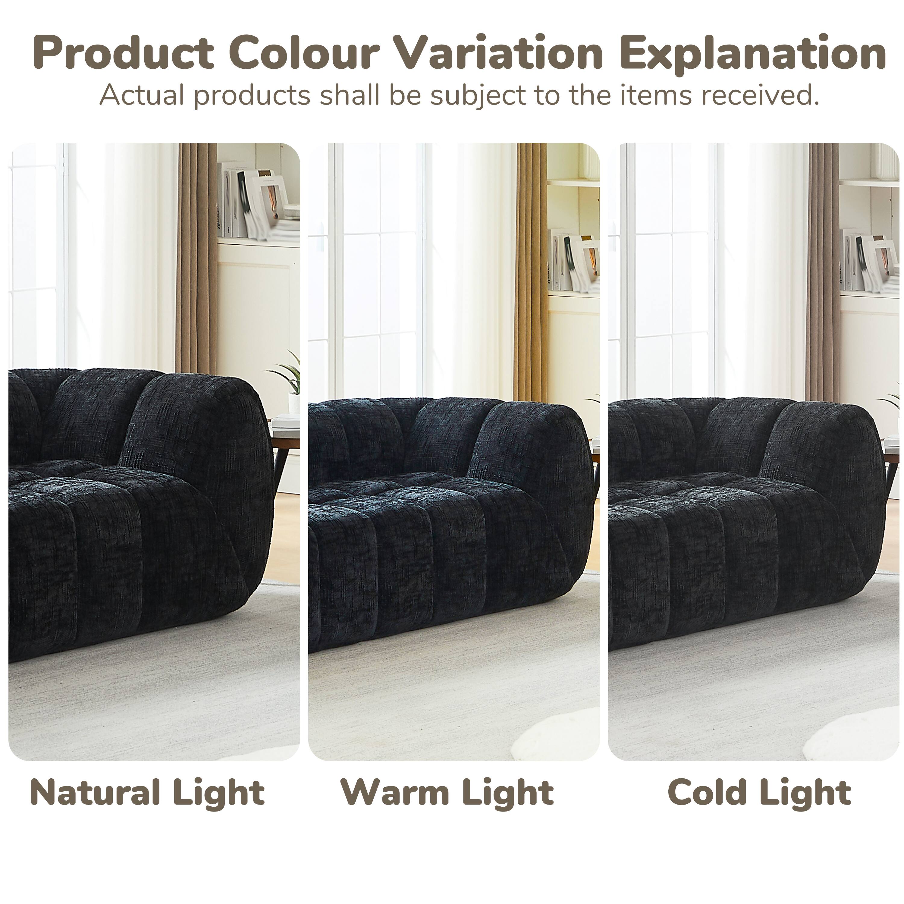 Product Colour Variation Explanation  
Actual products shall be subject to the items received.  

Natural Light  
Warm Light  
Cold Light