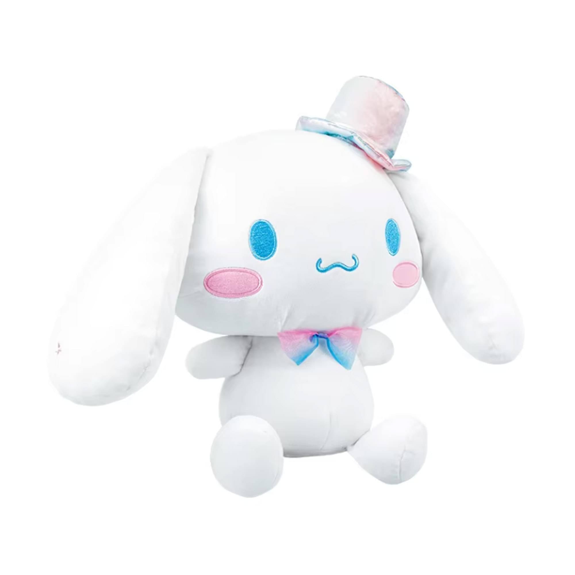 Alt View 1. Fiesta - Sanrio Cinnamaroll in Top Hat 9.5 Inch Plush - White.