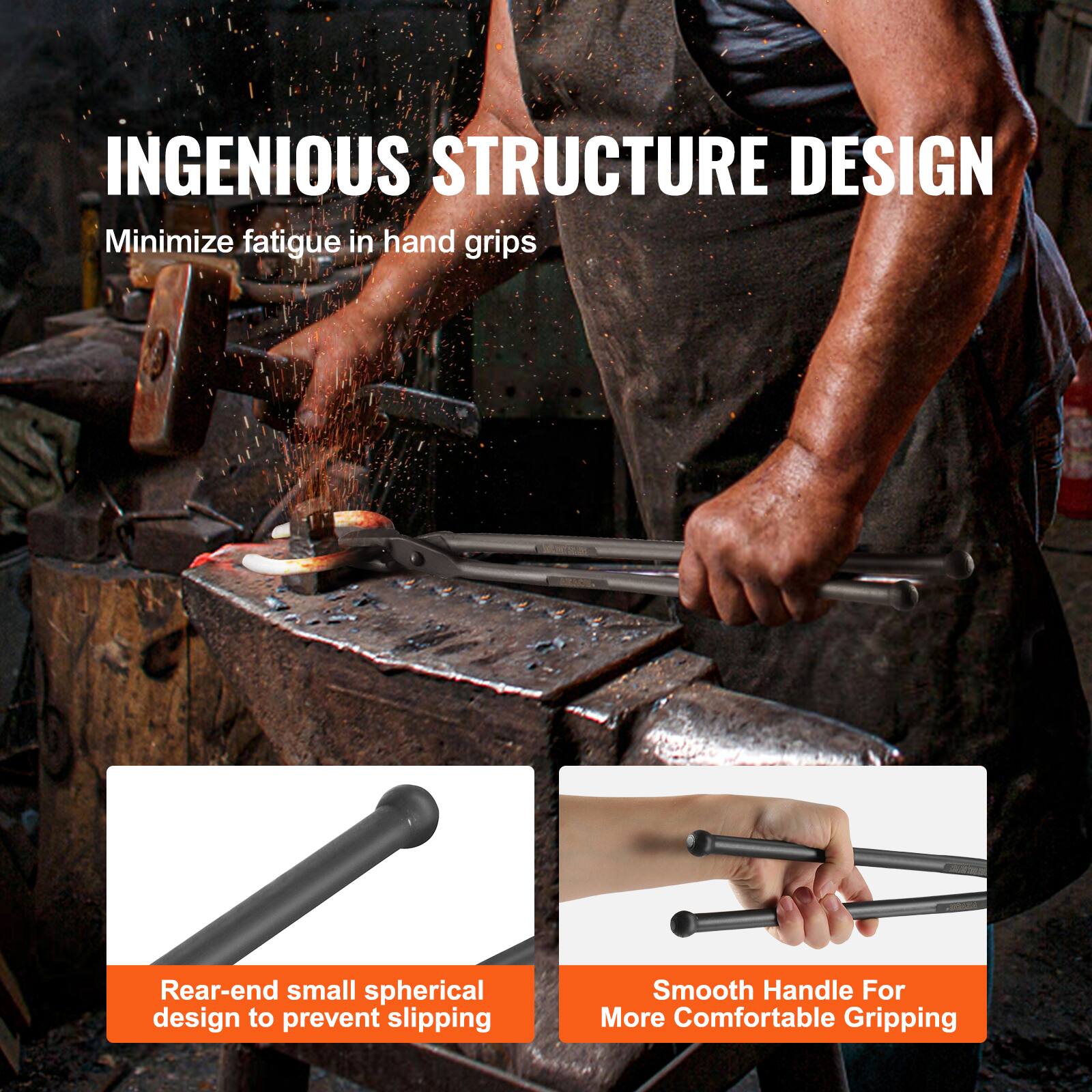 INGENIOUS STRUCTURE DESIGN

Minimize fatigue in hand grips

Rear-end small spherical design to prevent slipping

Smooth Handle For More Comfortable Gripping