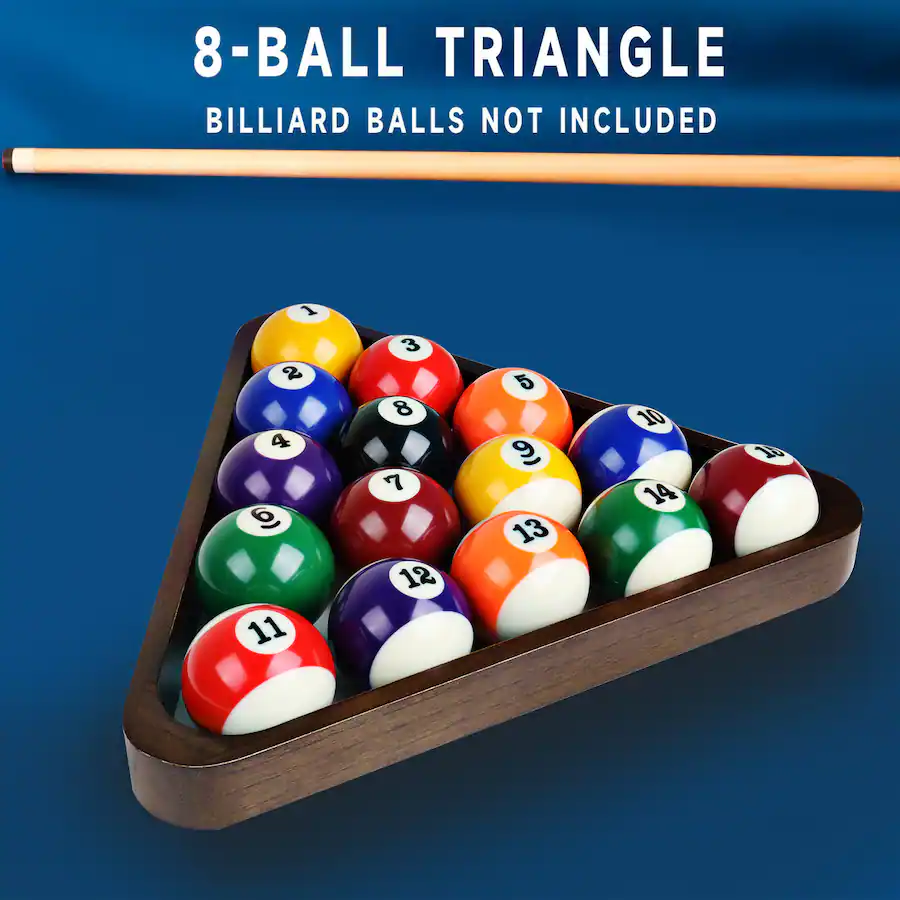 GSE Games & Sports Expert Solid Wood 8 Ball Triangle Ball Rack for 2 1/ ...