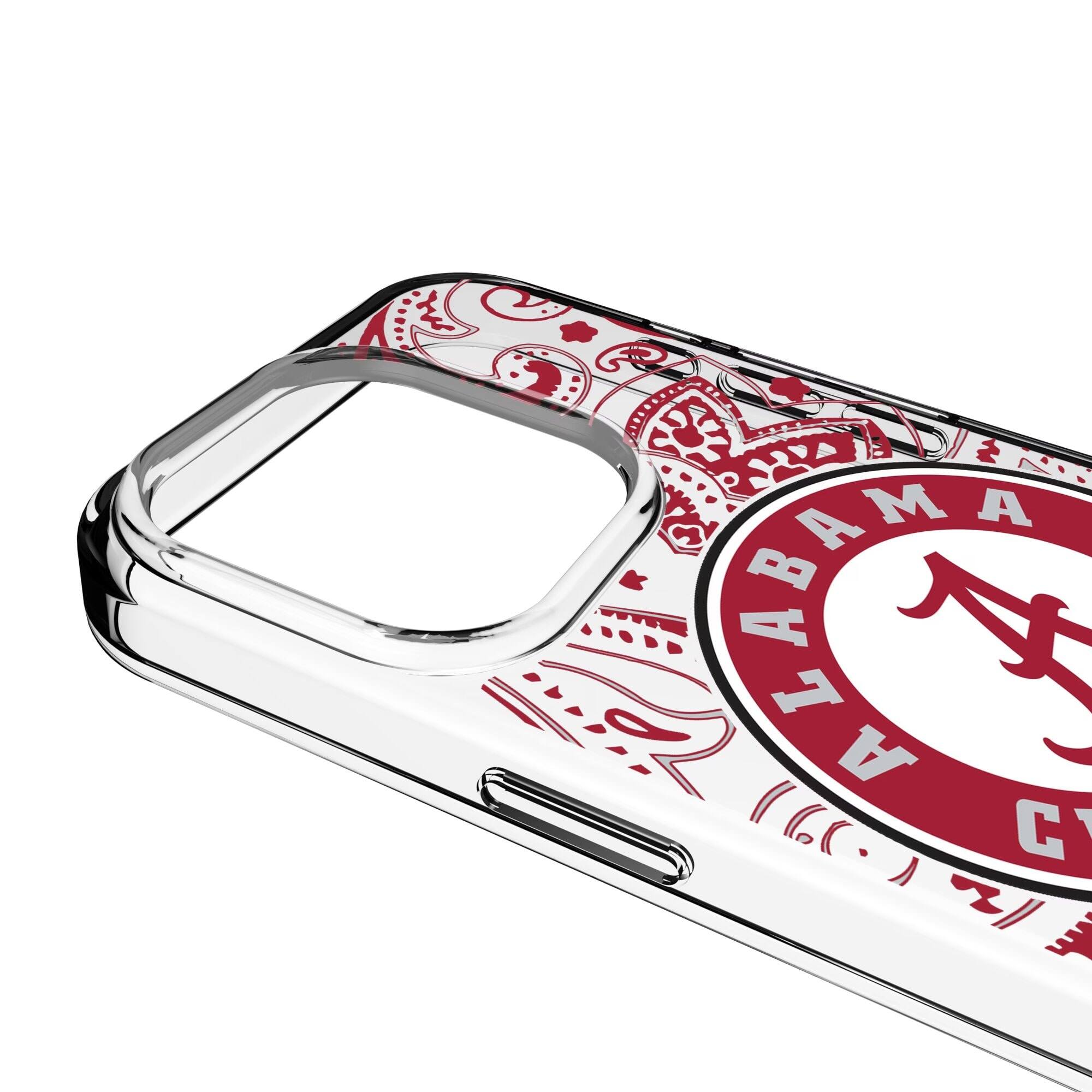 Alt View 2. Keyscaper - Alabama Crimson Tide Paisley iPhone Clear Case - 16 - Multicolor.