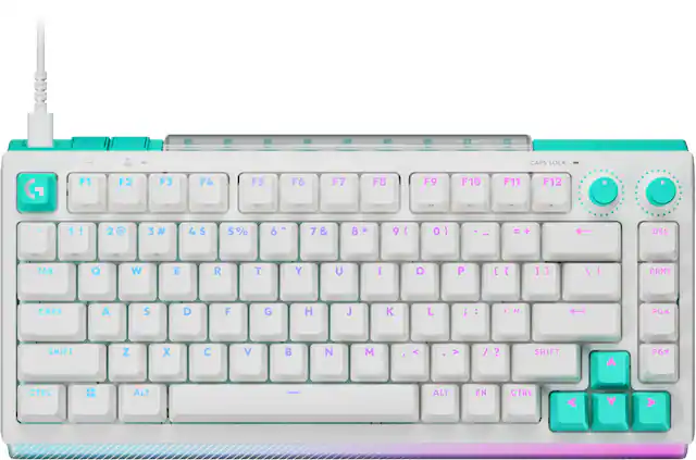 Logitech - G512 X 75 Tenkeyless DUAL SWAP Hot-Swappable TMR Analog / Mechanical Gaming Keyboard for PC, Mac with LIGHTSYNC RGB - White
