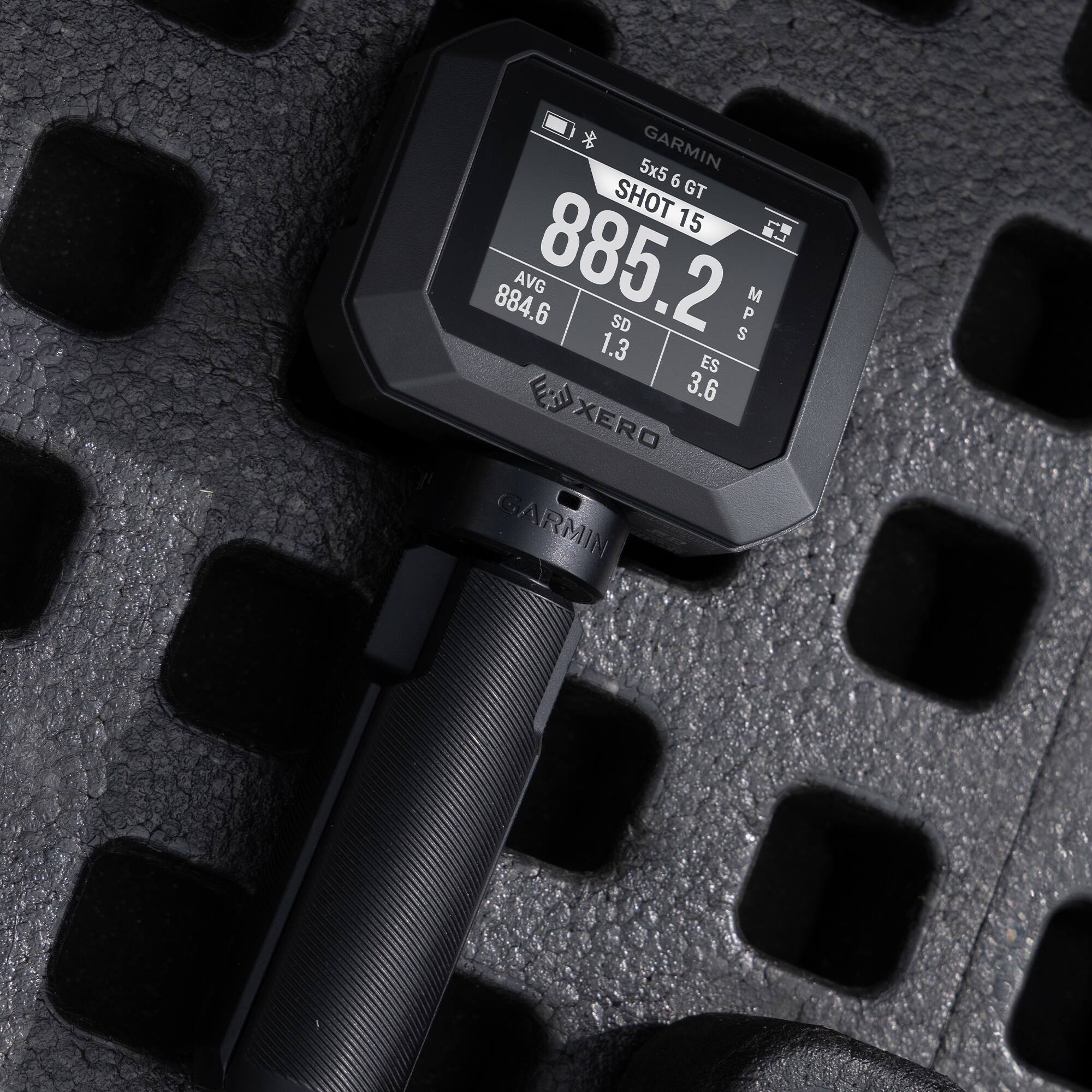 GARMIN 5x5 6 SHOT GT 15 5 884.6 AVG 885.2 SD MPS S P M 1.3 ES 3.6 XERO GARMIN