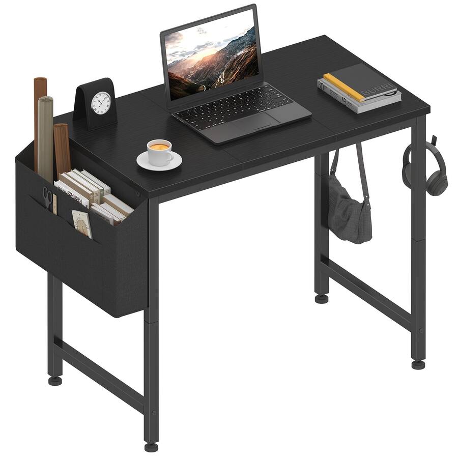 JETRANSPORT Small Computer Desk Study Table For Spaces Home Office 31 ...