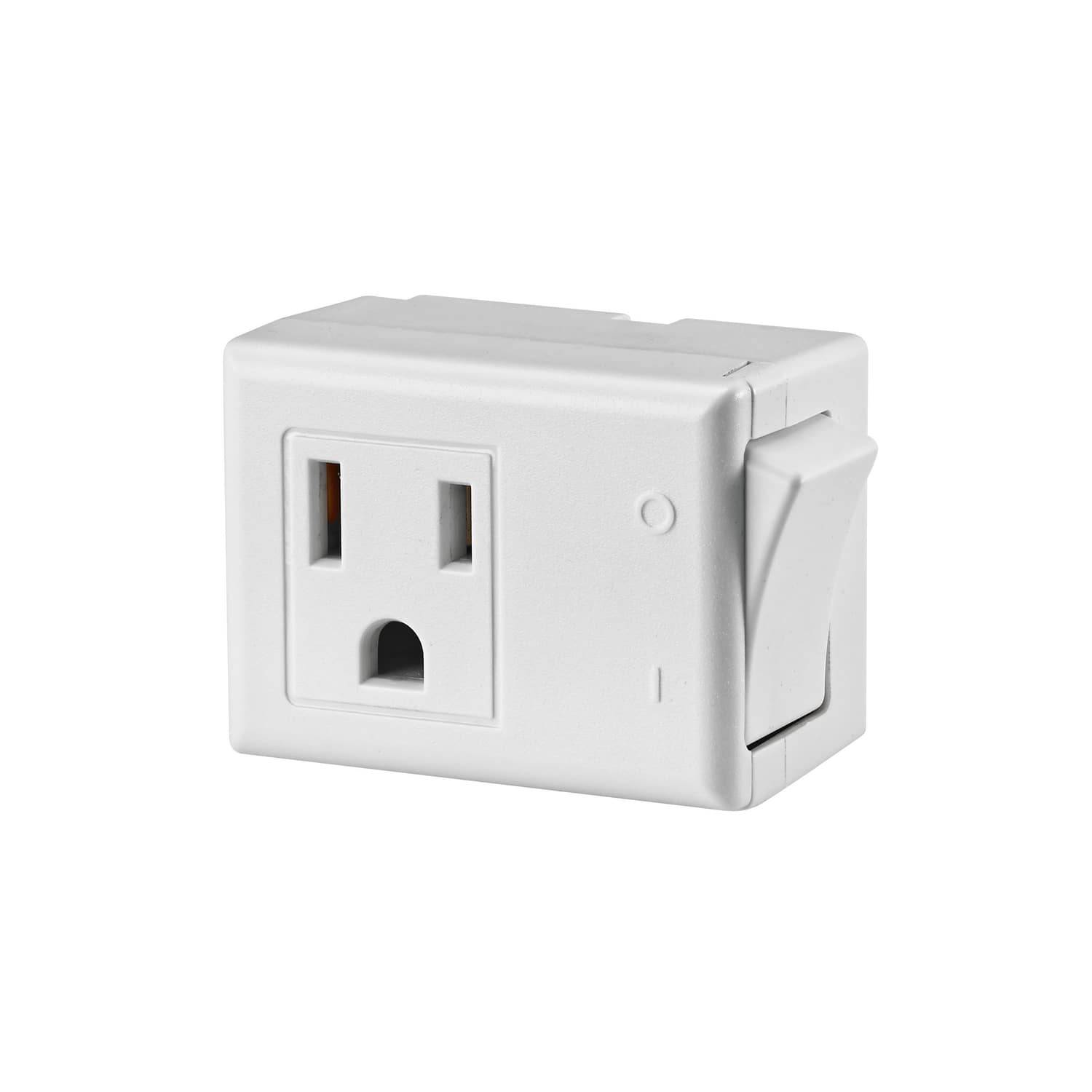 Leviton - Grounded 1 outlets Switch Tap Adapter 1 pk - White