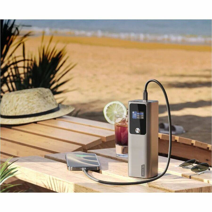 Alt View 2. Alogic - Alogic 27,000mAh power bank with 140W output, 2x USB-C and USB-A ports fast charging laptops, smartphones, and tablets.