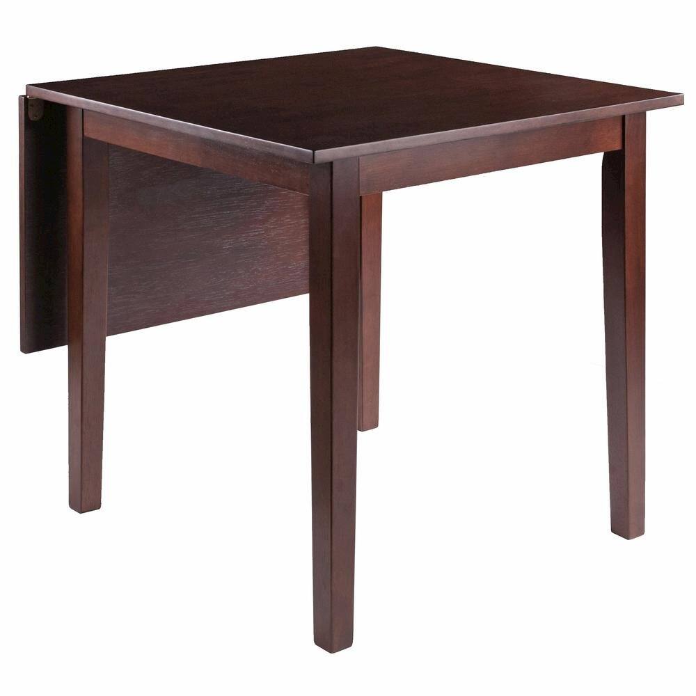 Left. FurniFact - Drop Leaf Dining Table - Walnut.