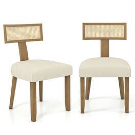 Kadyn - Dining Chairs, Kitchen Chairs Trattoria Chairs,Set of 2 Linen Fabric Upholstered Accent Dining Chairs - Beige