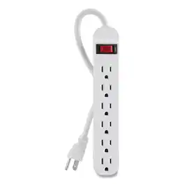 Belkin - F9P60903DP 6 Outlets 3 ft. Cord Power Strip - White