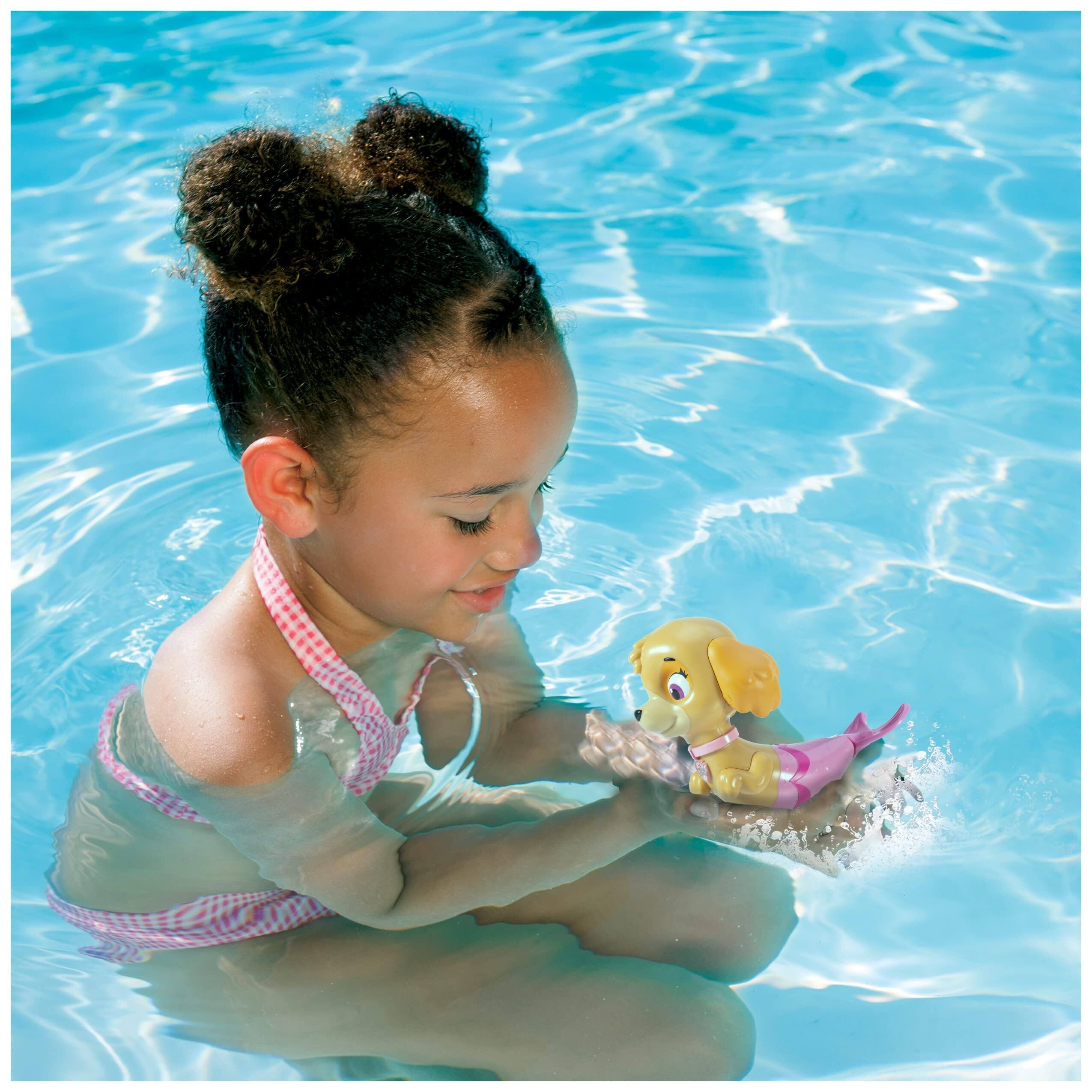 Angle. SwimWays - PAW Patrol Paddlin' Pups Skye Wind-Up Self-Propelling Pool & Beach Toy, Battery-Free Ages 3+ - Multicoloured.