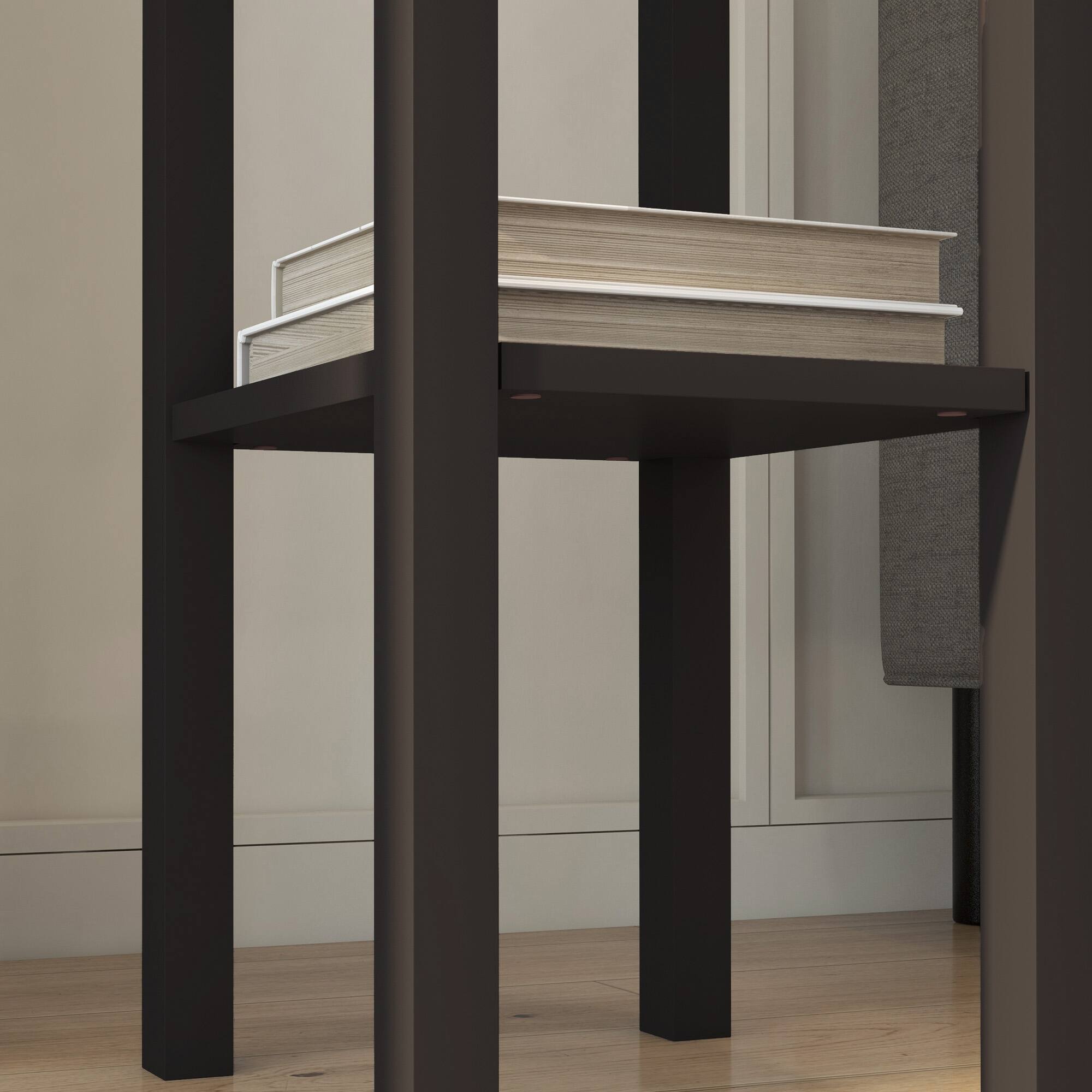 Alt View 9. Homcom - 2-Tier Side Table with Drawer, Narrow End Table with Bottom Shelf, for Living Room, Set of 1 - Coffee.