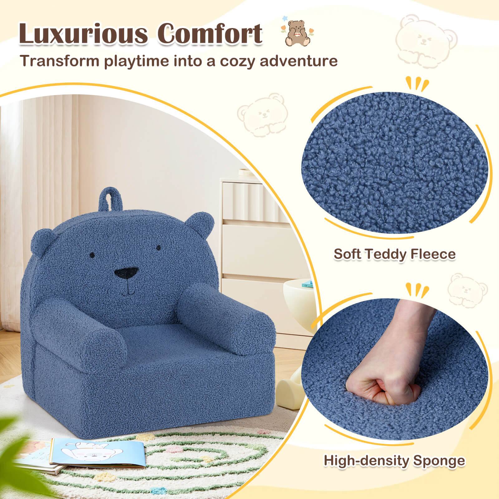 Luxurious Comfort  
Transform playtime into a cozy adventure  

Soft Teddy Fleece  
High-density Sponge