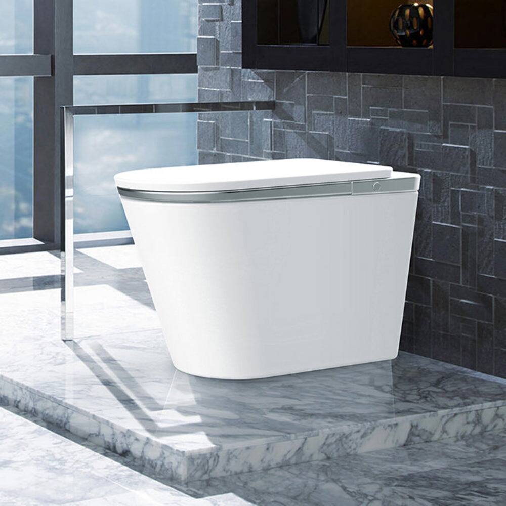 Alt View 1. Boyel Living - Silver Pro Version Smart Toilet Multi Mode Cleaning Heated Seat Auto Lid Sensor Flush Premium Full Function Design - SILVER.