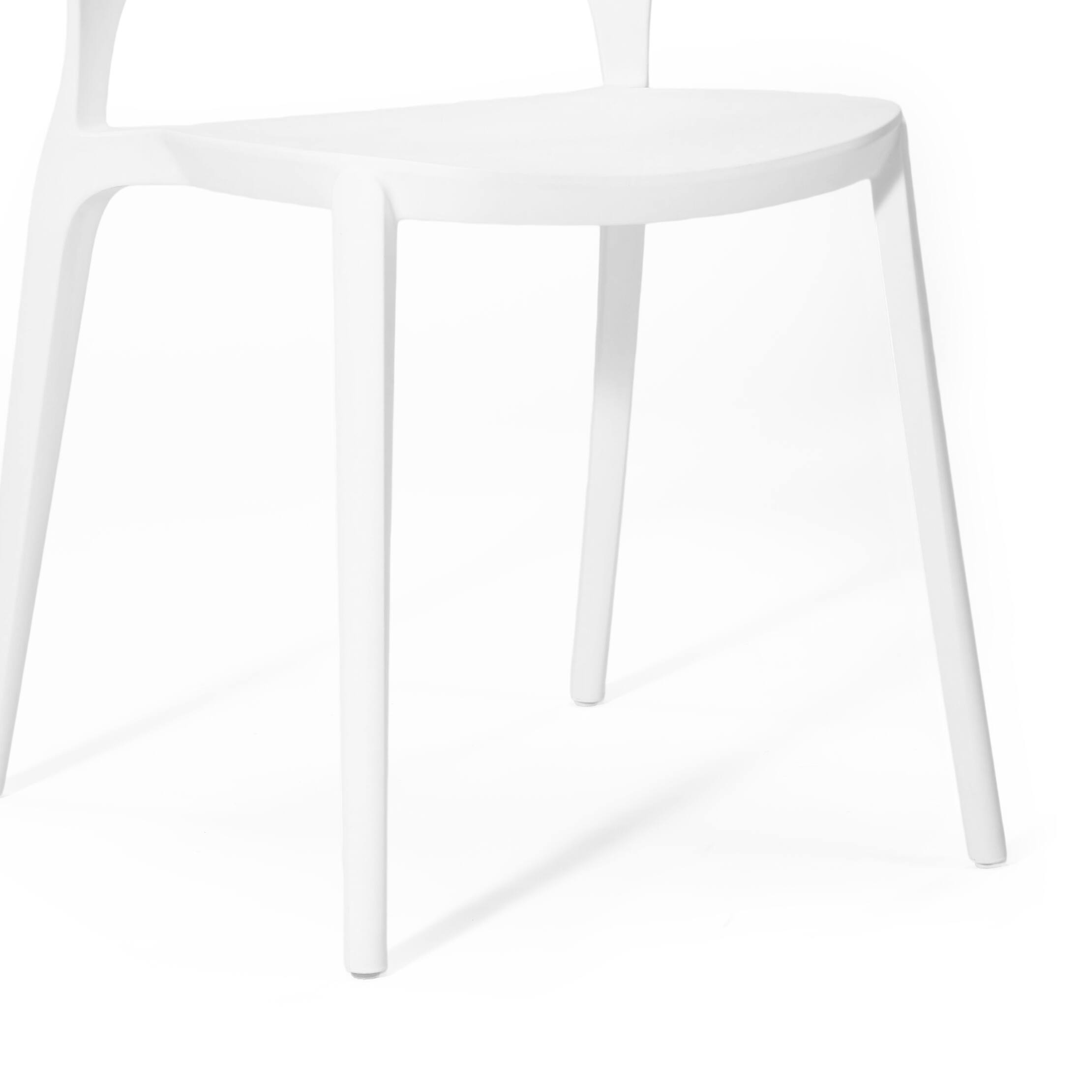Alt View 6. WestinTrends - WestinTrends Playa Outdoor Modern Stackable Plastic Patio Dining Side Chairs (Set of 2) - White.