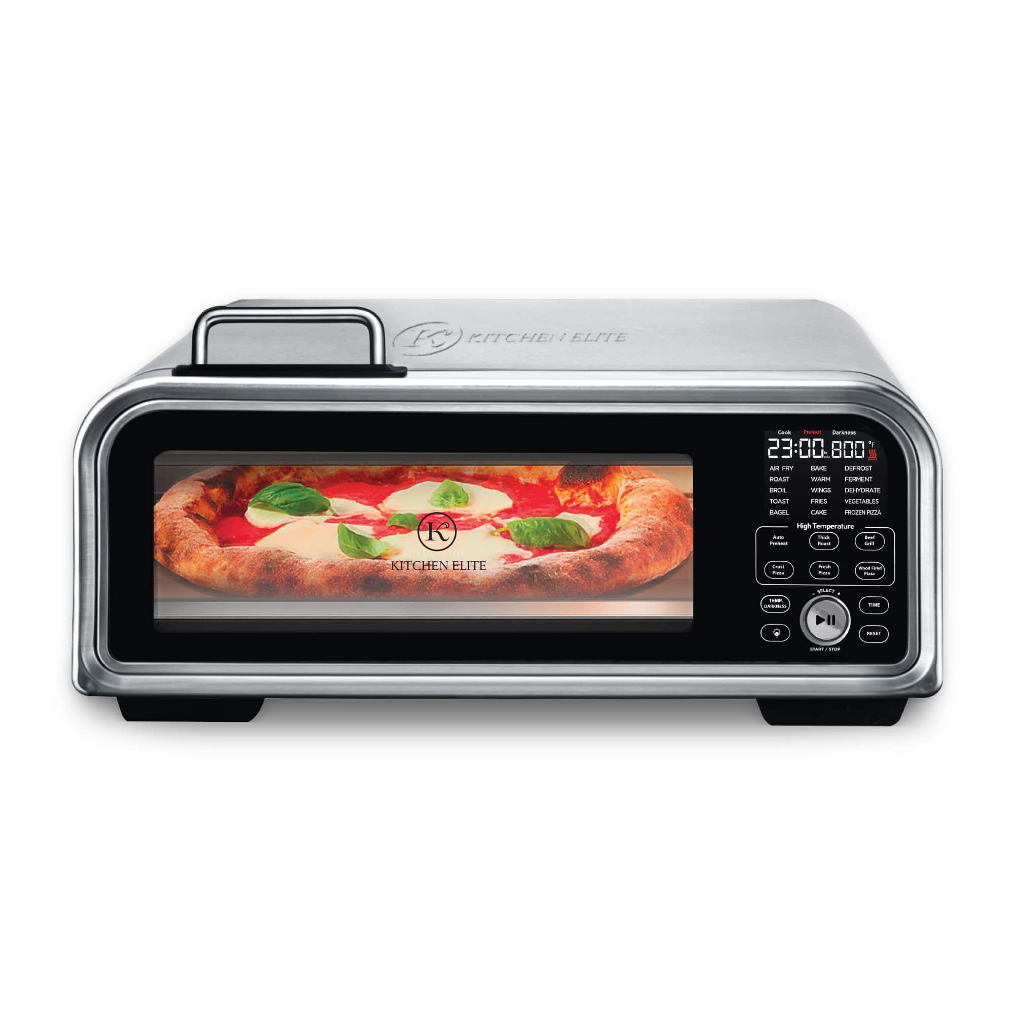 Kitchen Elite - 18L Digital Air Fryer Toaster Oven, Convection Pizza Oven - Silver