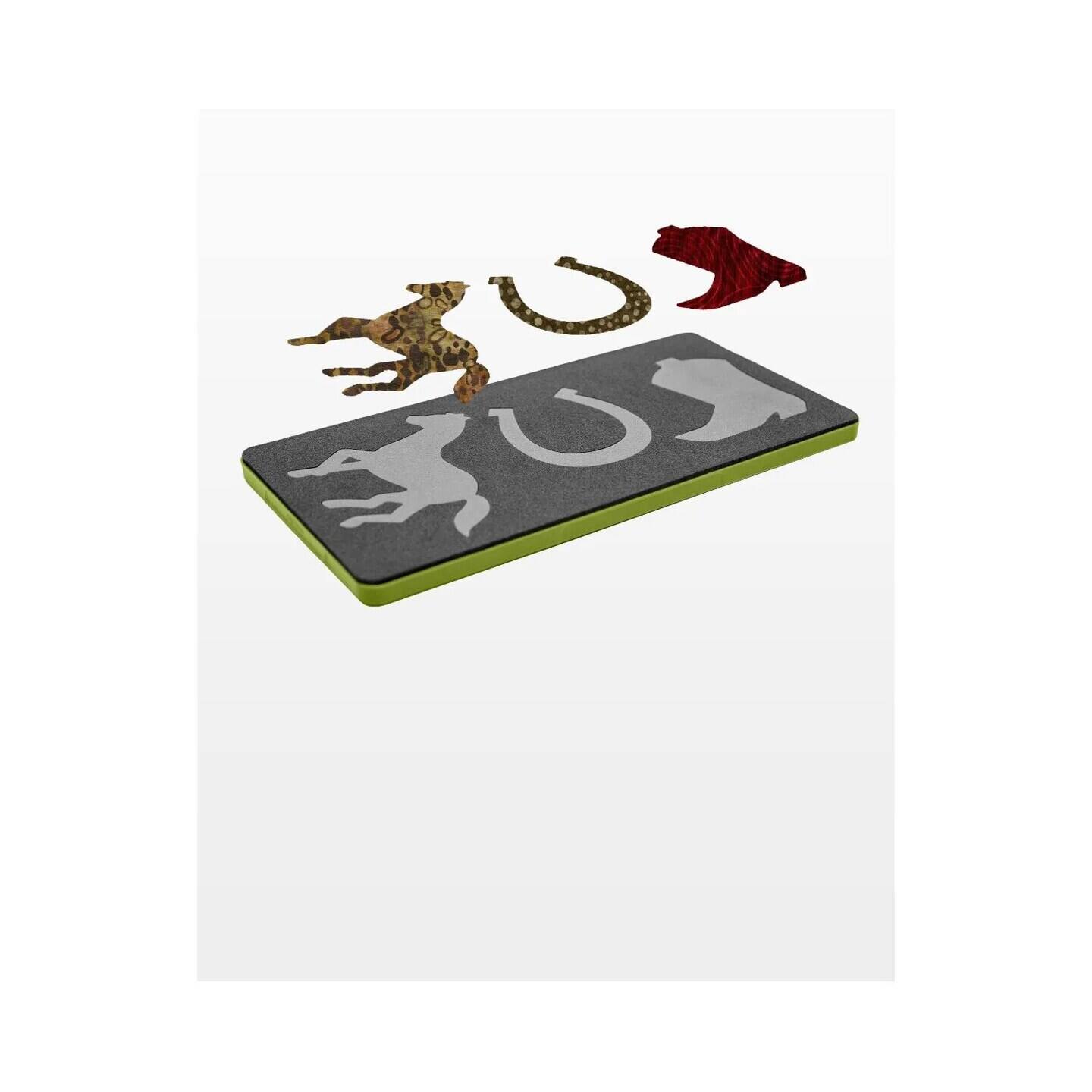 Angle. AccuQuilt - GO! Western Medley Limited Edition Fabric Cutting Die - Multicolor.