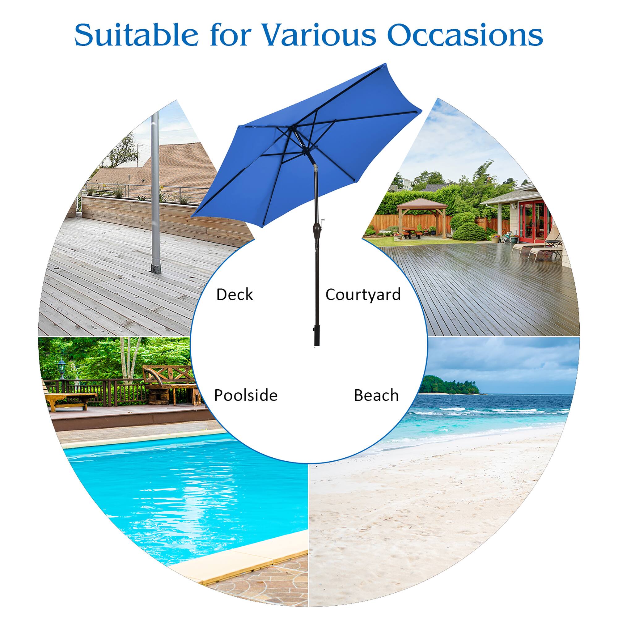 Suitable for Various Occasions: Deck, Courtyard, Poolside, Beach