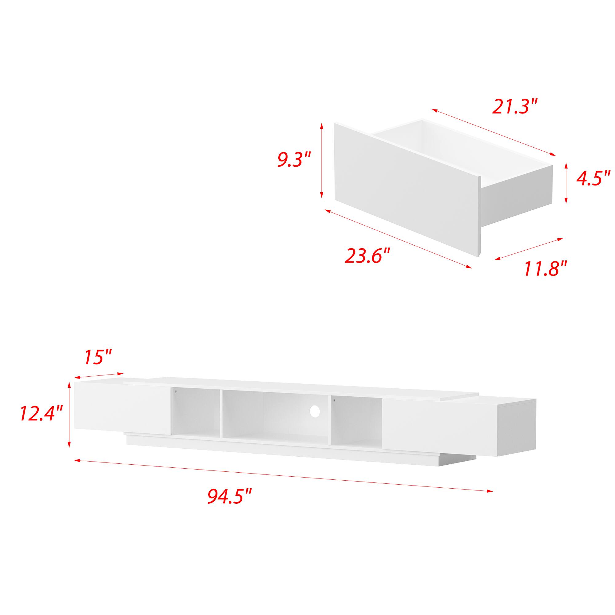 21.3"  
9.3"  
4.5"  
23.6"  
11.8"  
15"  
12.4"  
94.5"