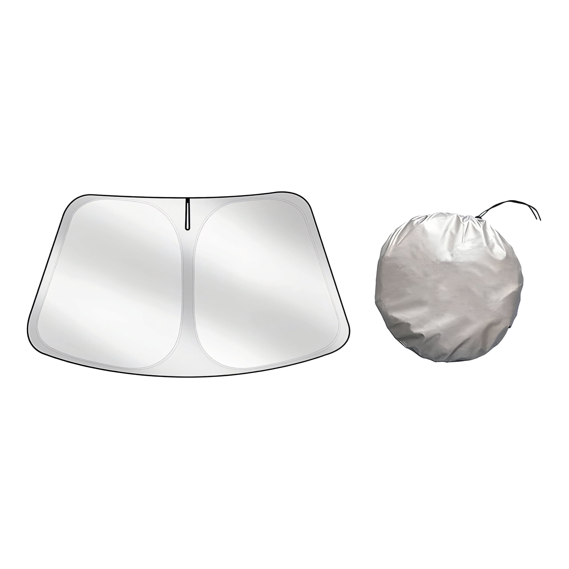 Back. Digipower - Digipower Sun Visor with Carry Case for Tesla Model 3 and Model Y: Reflective Double-Layer Sunshade for Interior Cooling.