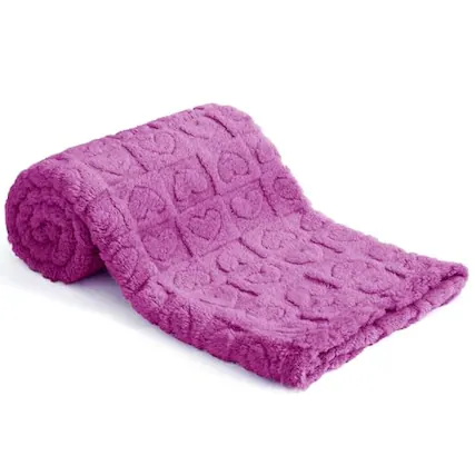 Front. Pacoar Cade - Super Soft Blanket With Heart Checkered Silky Flannel Fleece 3d Jacquard Decorative Fuzzy Blankets For Women And ( - Purple-60"x80".