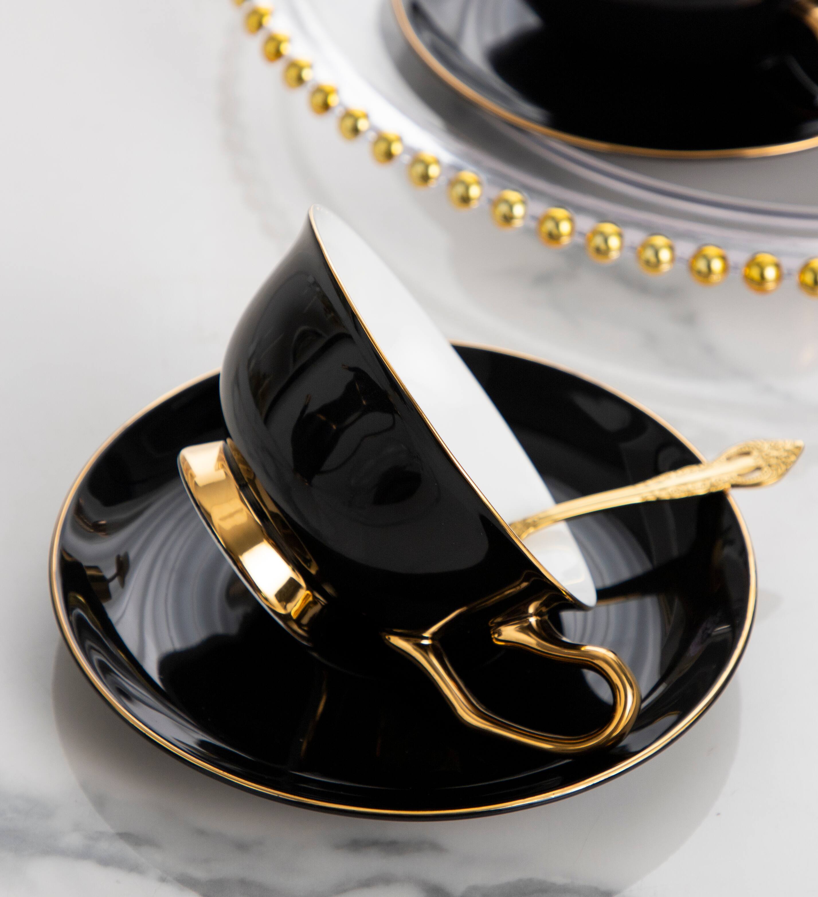 Left. Jiallo - The Enchanted Tea Service Collection - 220 cc tea cup set - Multi Color.